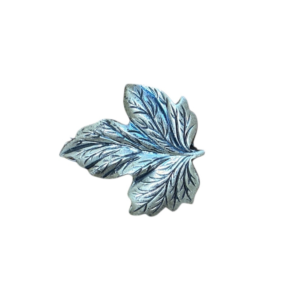 Jewelart Sterling Silver Leaf Brooch